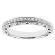 Ladies Openwork Eternity Wedding Band with Milgrain and Micro Pave Set Diamonds in 18kt White Gold