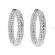 Inside Out Hoop Earrings with Pave Set Diamonds in 18kt White Gold