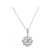 Semi Mount Flower Pendant with Diamonds in 18kt White Gold