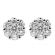 Post-Back Cluster Stud Earrings with Diamonds in 18kt White Gold