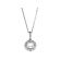 Round Semi Mount Solitaire Pendant with Halo of Diamonds in 18kt White Gold