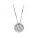 Round Halo Style Pendant with Cluster of Diamonds in 18kt White Gold