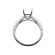 Single Row Micro Prong Set 0.63ct Diamond Semi Mount Engagement Ring