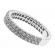 Double Row Band with Round Diamonds Set in 18k White Gold