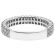 Double Row Band with Round Diamonds Set in 18k White Gold