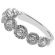 7 Stone Band with Round Diamonds Surrounded by Diamond Halos in 18k White Gold