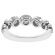 7 Stone Band with Round Diamonds Surrounded by Diamond Halos in 18k White Gold