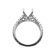 Single Row Micro Prong Set with Filigree and Hidden Diamond 0.80ct Diamond Semi Mount Engagement Ring