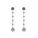 Long Stiletto Drop Dangling Post Diamond Earrings Cluster 18kt White Gold
