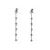 Straight Dangling Earrings with Round Diamonds Set in 18k White Gold