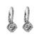 Halo Style Semi-Mount Danling Earrings with Lever Back and Diamonds Set in 18kt White Gold