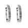 Half Moon Curved Hoop Earrings with Diamonds Set in 18k White Gold