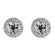 Semi-Mount Stud Earrings with Halo of Diamonds in 18k White Gold