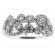 Ladies Twist Shank Right Hand Fashion Ring with Diamonds Set in 18K White Gold