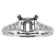 3 Sided Single Row Miligrain 0.90ct Diamond Semi Mount Engagement Ring 18kt White Gold