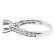 Straight Row of Preset Diamond Shank with Scroll Design Sides Engagement Ring Semi Mount