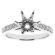 Single Row Preset 0.37ct Diamond Engagement Ring Semi Mount 18kt White Gold