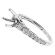 Graduating Diamond Shank Engagement Ring Semi Mount in 18kt White Gold