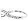 Graduating Diamond Shank Engagement Ring Semi Mount in 18kt White Gold