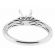 Graduating Diamond Shank Engagement Ring Semi Mount in 18kt White Gold