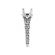 Graduating Diamond Shank Engagement Ring Semi Mount in 18kt White Gold
