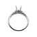 Graduating Diamond Shank Engagement Ring Semi Mount in 18kt White Gold