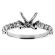 Single Row Prong Set Diamond Engagement Ring Semi Mount