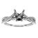 Split Twist Shank Diamond Engagement Ring Semi Mount