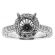 Halo Single Row With Scalloped Sides Diamond Engagement Ring Semi Mount