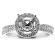 Halo Twist Shank Diamond Engagement Ring Semi Mount