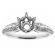 Knife Edge 6 Prong Crown Head Diamond Engagement Ring Semi Mount