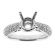 Graduating Pave Set Diamond Semi Mount Engagement Ring