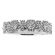Prong Set Band with Round Diamonds and Halo Designs Set in 18k White Gold