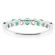 9 Stone Alternating Emerald and Diamond Ring in 18kt White Gold