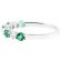 9 Stone Alternating Emerald and Diamond Ring in 18kt White Gold