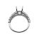 Semi-Mount Engagement Ring with Prong Set Round Diamonds in 18k White Gold