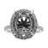 Oval Halo With Garnished Head Diamond Engagement Ring Semi Mount
