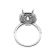 Oval Halo With Garnished Head Diamond Engagement Ring Semi Mount