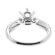 Semi-Mount Engagement Ring with Micro-Pav?? Set Round Diamonds in 18k White Gold