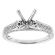 Semi-Mount Three Side Engagement Ring with Micro-Pav?? Set Round Diamonds in 18k White Gold