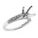 Semi-Mount Three Side Engagement Ring with Micro-Pav?? Set Round Diamonds in 18k White Gold