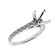 Semi-Mount Engagement Ring with Micro-Prong Set Round Diamonds in 18k White Gold