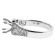 Four Prong Engagement Ring with Combination Set Round Diamonds in 18k White Gold