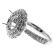 Semi-Mount Diamond Engagement Ring with Diamond Encrusted Shank and Double Halo in 18k White Gold