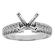 Semi-Mount Milgrain Engraved Three Side Engagement Ring with Micro-Pav?? Set Diamonds in 18k White Gold