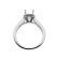 Semi-Mount Engagement Ring with Micro-Pav?? Set Diamonds Bordered by Beaded MIlgrain in 18k White Gold
