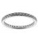 Eternity Band with Round Diamonds Bordered by Beaded Milgrain in 18k White Gold