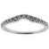 U Curved Band with Round Diamonds Set in 18k White Gold
