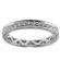 Triple Sided Eternity Band with Round Diamonds Bordered by Beaded Milgrain in 18k White Gold