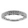 Three Side Band with Filigree Design and Micro-Prong Set Round Diamonds in 18k White Gold